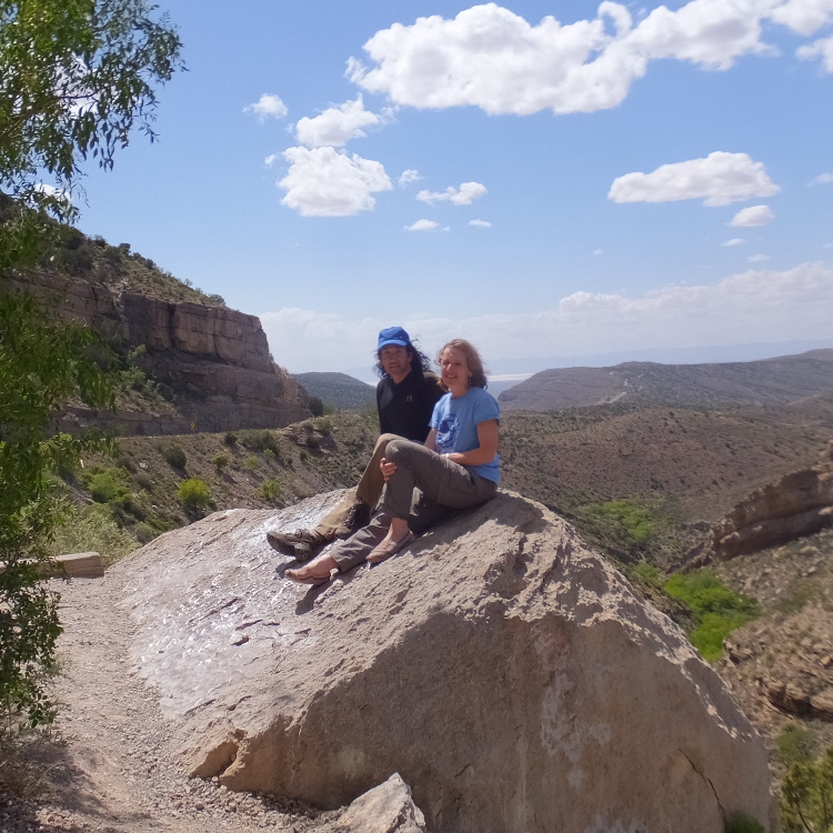 Me and Norma on a rock