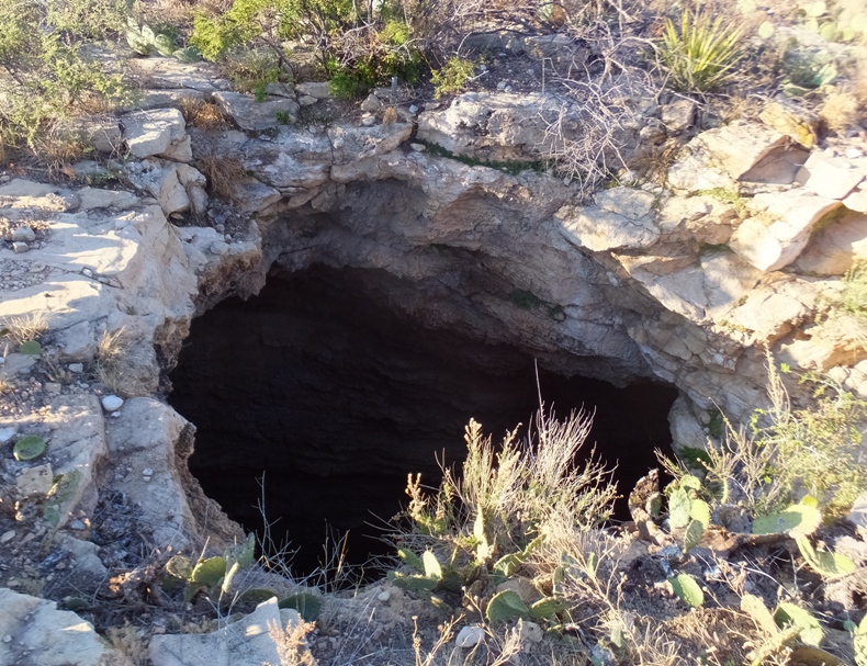 Cave entrance on the Old Guano Road Trail