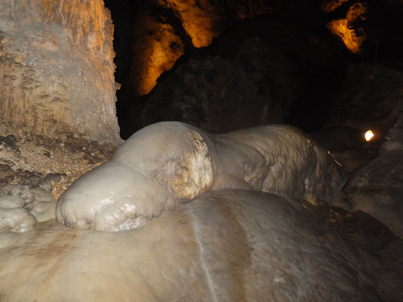 Cave features that resemble a beached seal