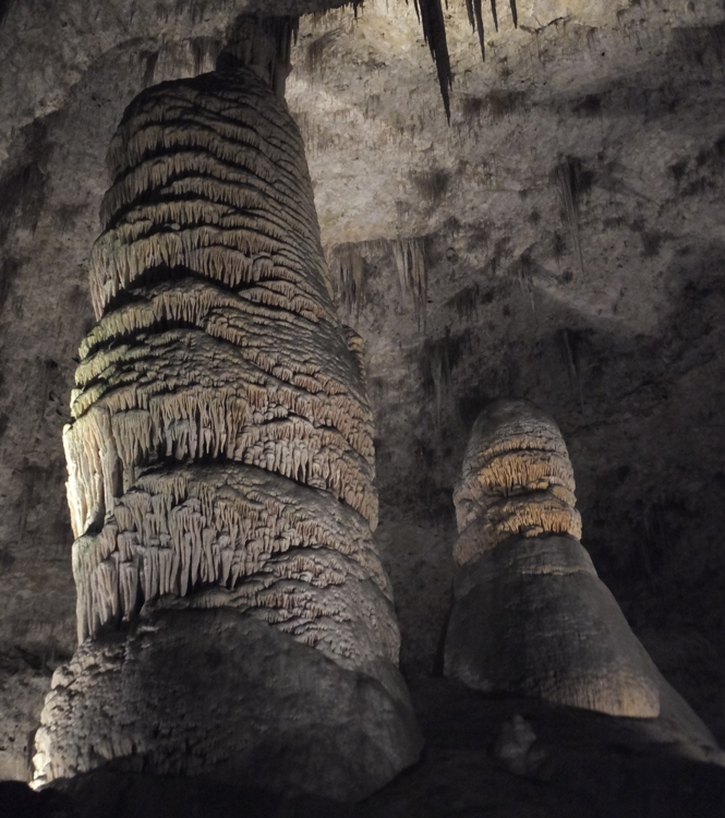 A view from the Hall of Giants, where one will find the largest speleothems in the cave