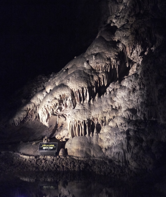 A section of the cave filled with water