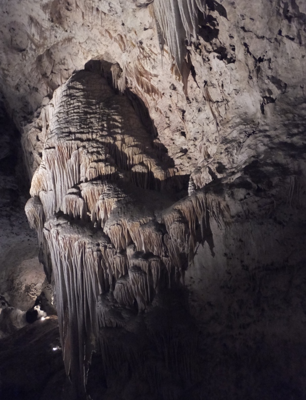 Very textured wall of cave