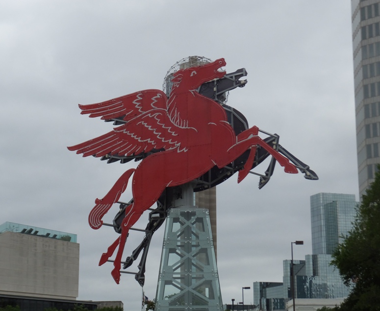 Red pegasus sign