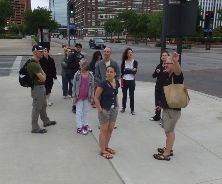 Our group on the Dallas walking tour