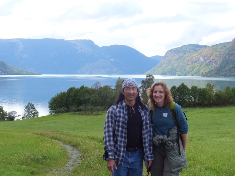 Norma and me with Sognefjord behind