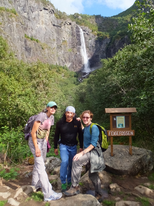 The three of us at the waterfall