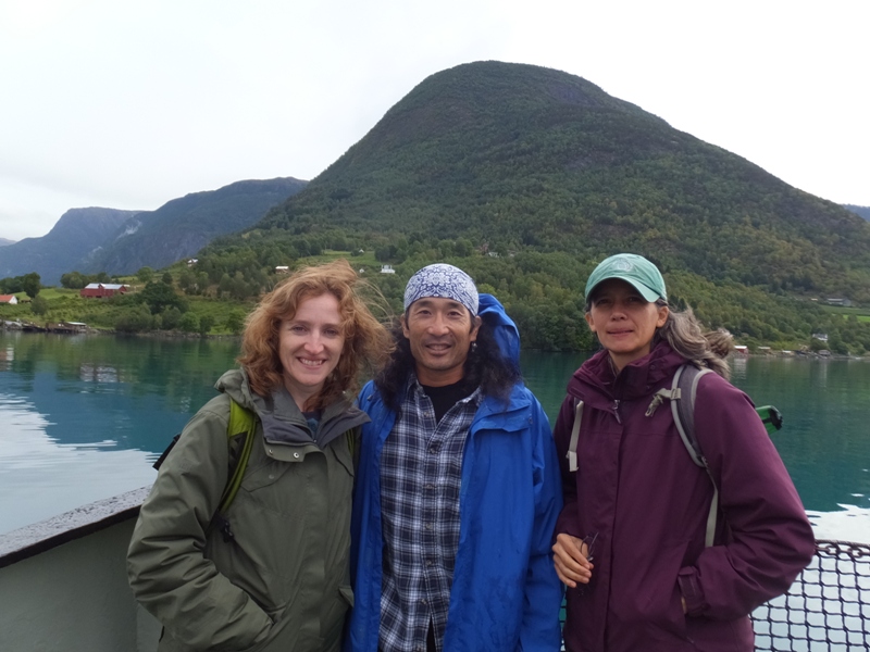 The three of us on the ferry