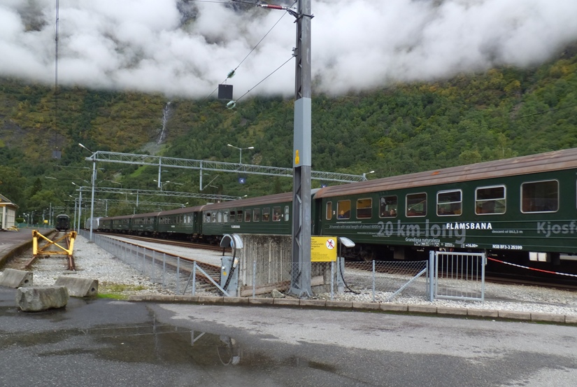 Train with low clouds