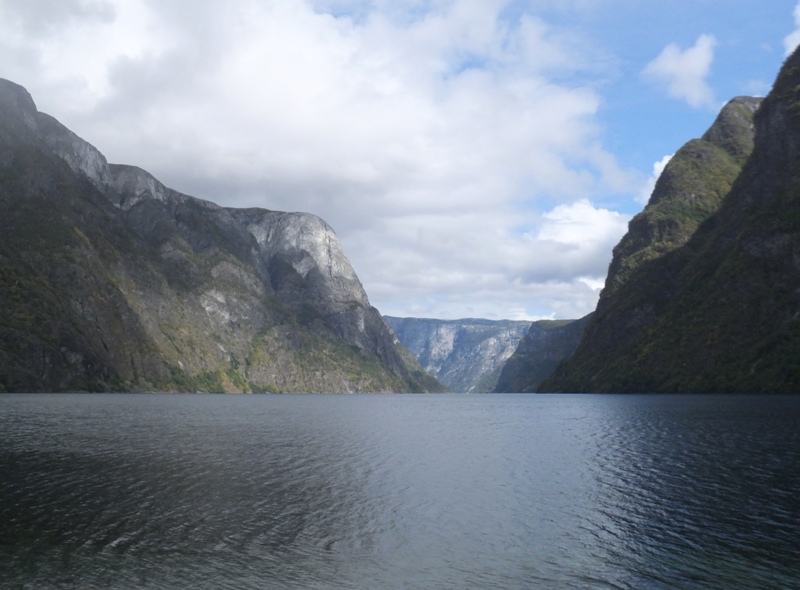 View of mountains and water