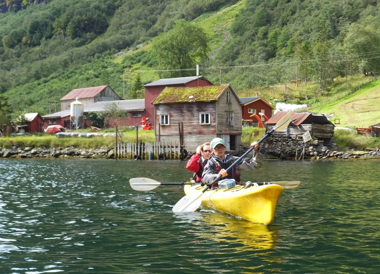 Carmen and Norma in a Necky tandem kayak