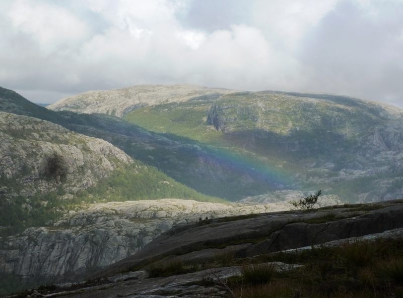 Rainbow and rocky view