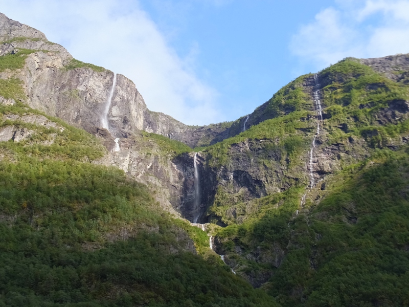 Several waterfalls