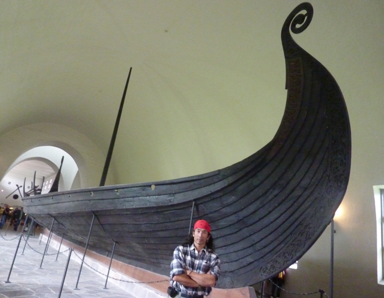 Me standing in front of a Viking ship