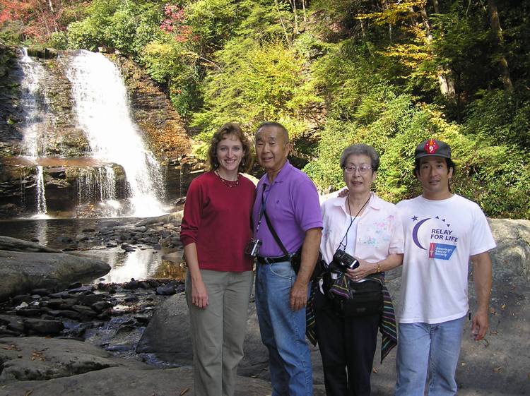 My folks, Norma, and Muddy Creek Falls