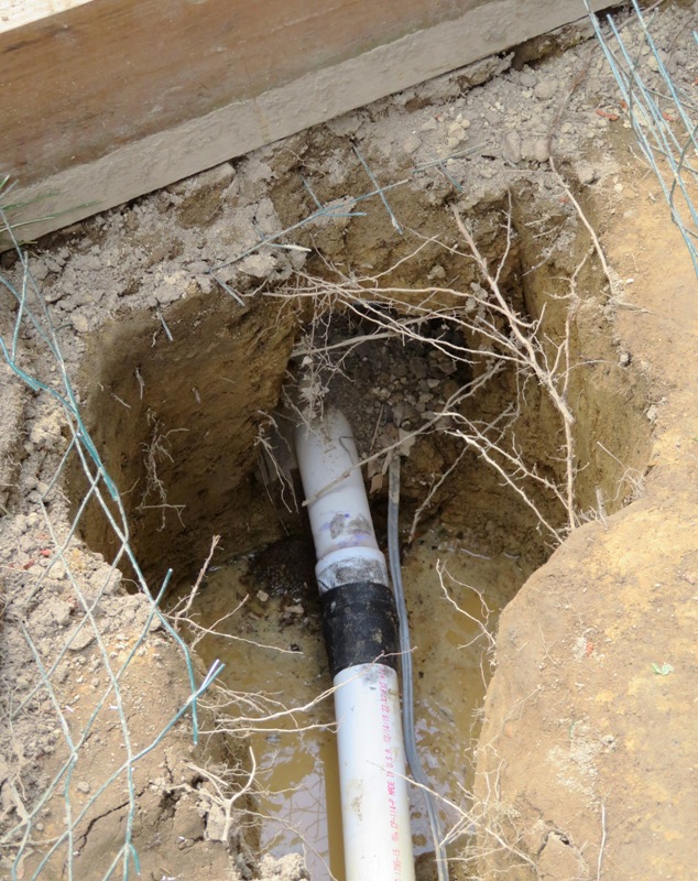 PVC connection reinforced with FiberFix