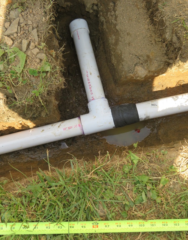 PVC extension for adding another water source to feed the well