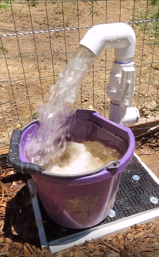 Water running out of the well