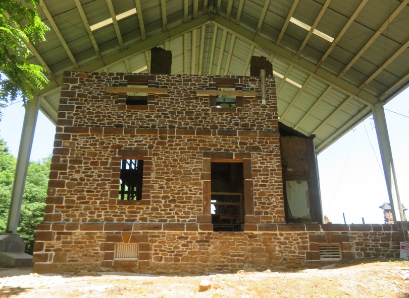 Brick and stone outer wall