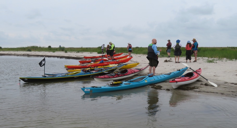 Kayaks on beach