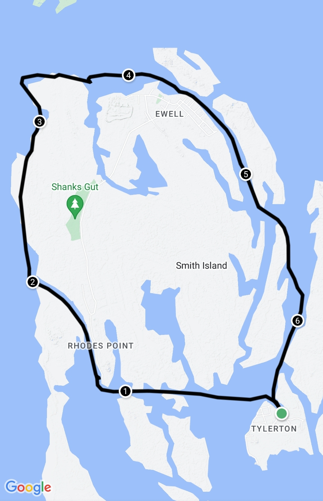 Map of our route