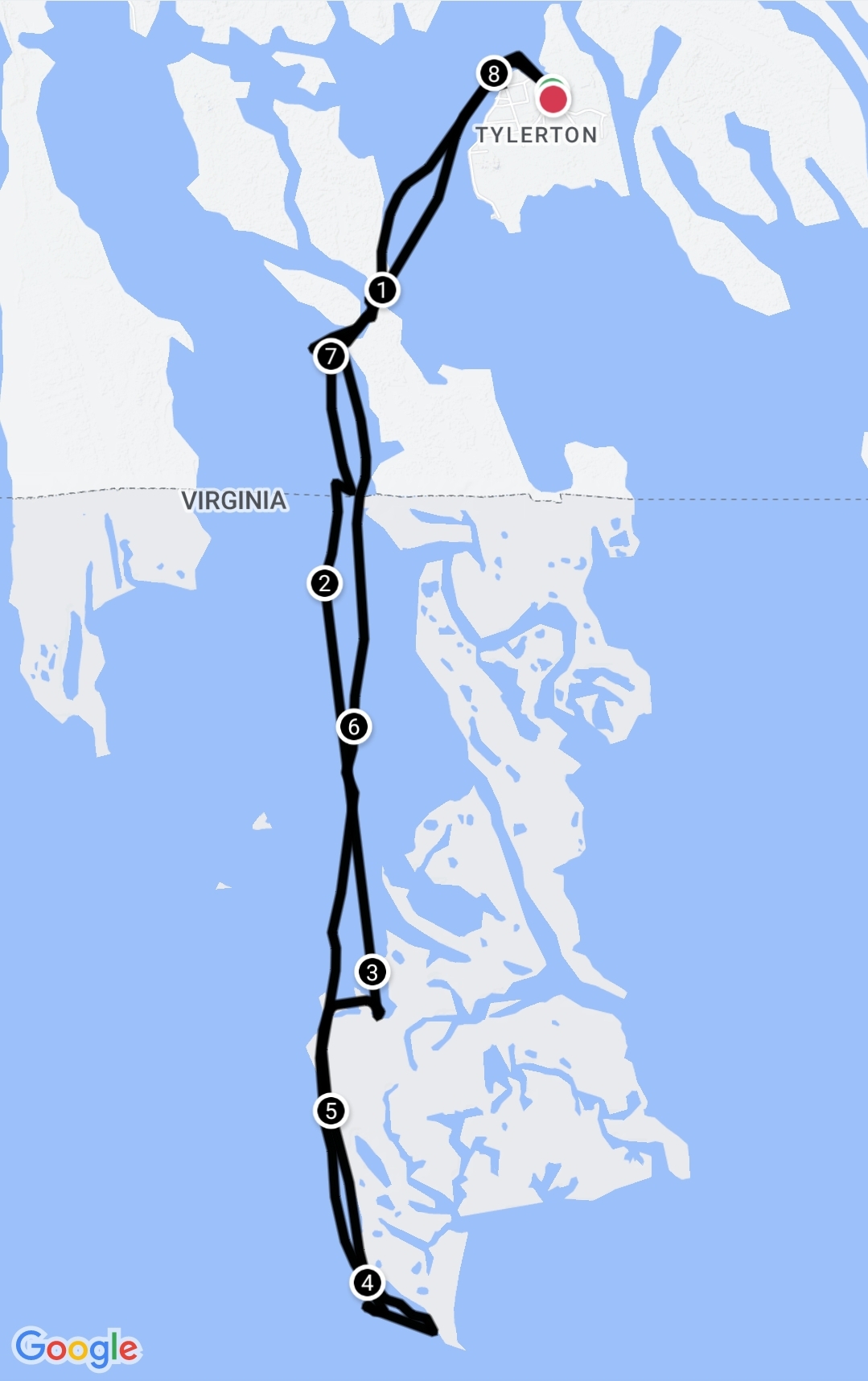 Map of our route