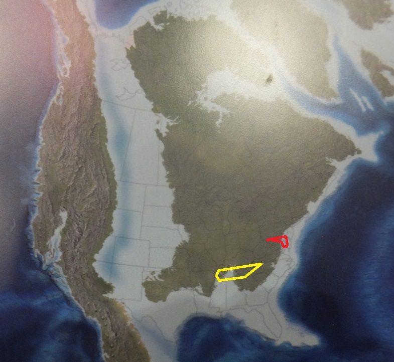 Map of North America during the age of the dinosaurs