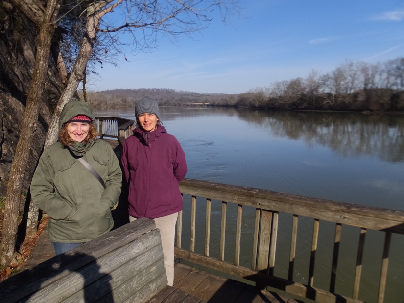 Norma and Carmen with the Tennessee River behind