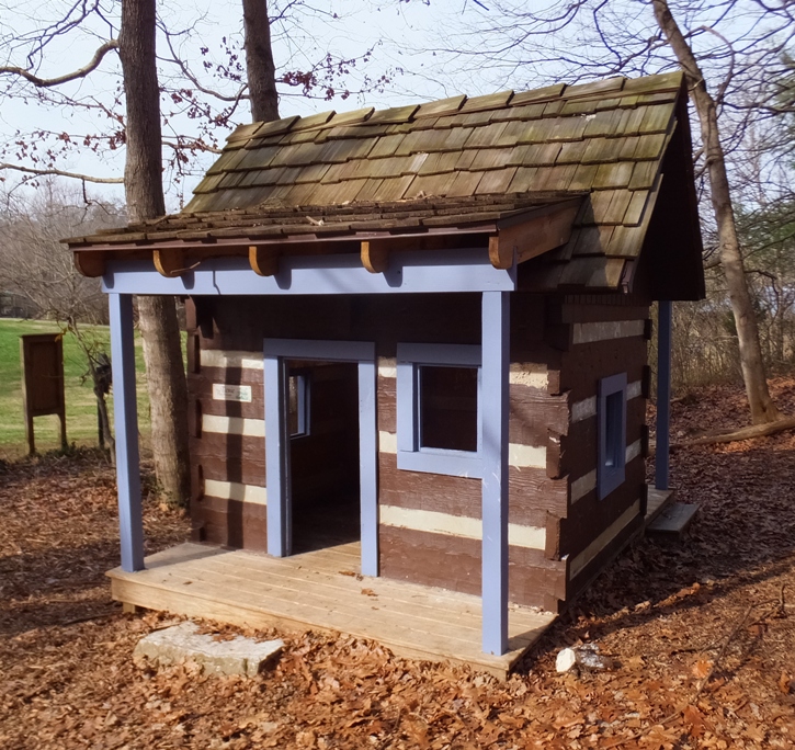 Log cabin-style fairy tale house