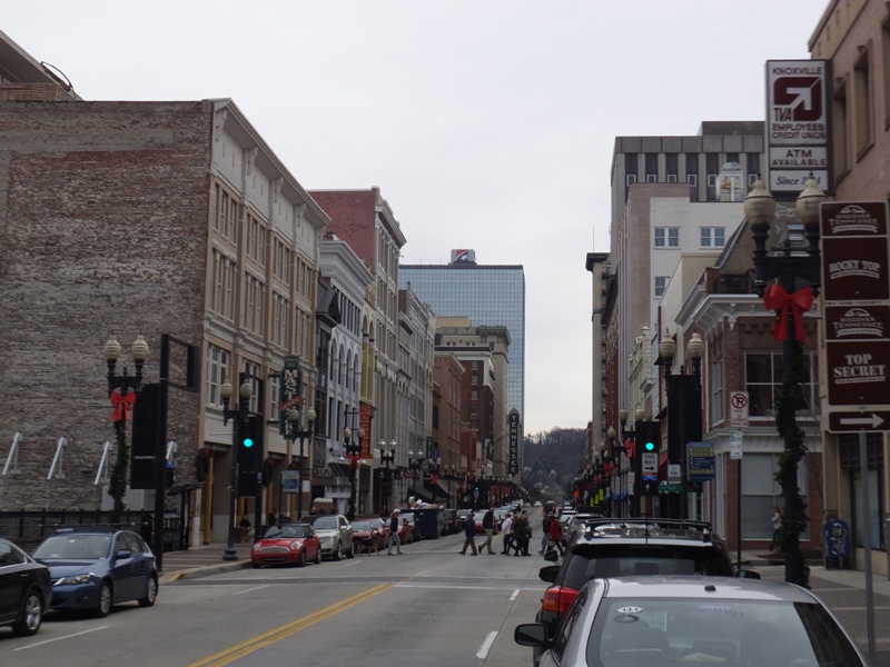 Urban street in Knoxville