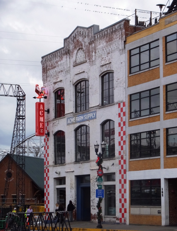 Outside of Acme Farm Supply building