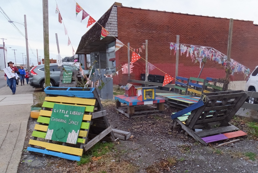 Colorful Little Library and Gathering Space