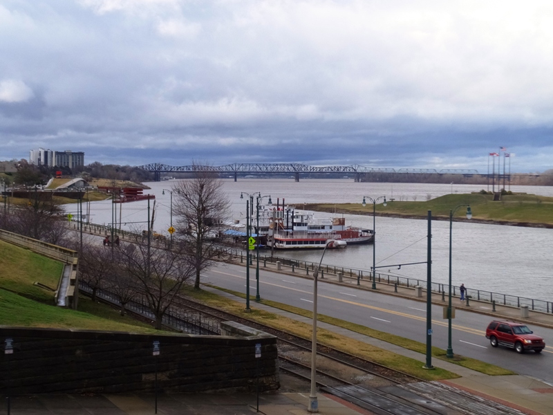 Memphis-Arkansas Bridge and Mississippi River