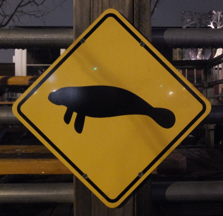 Manatee yield sign