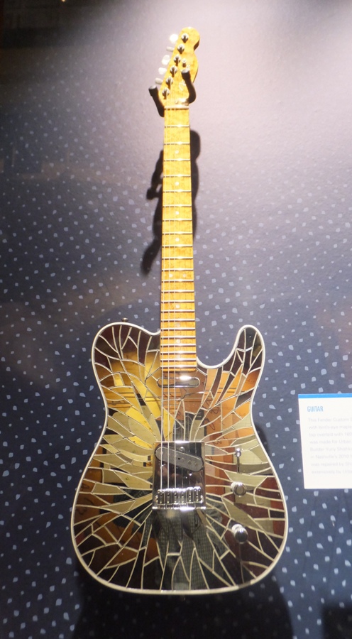 Fender Custom Shop Telecaster with bird's-eye maple neck and carved top overlaid with 160 mirror pieces