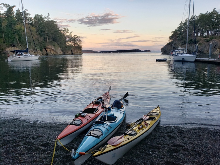 Kayaks at Matia Island