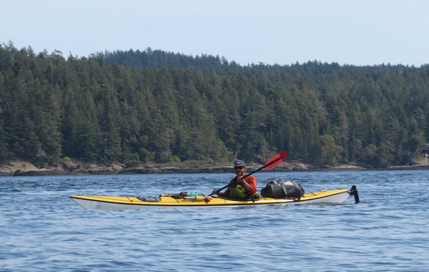 Noah in his kayak