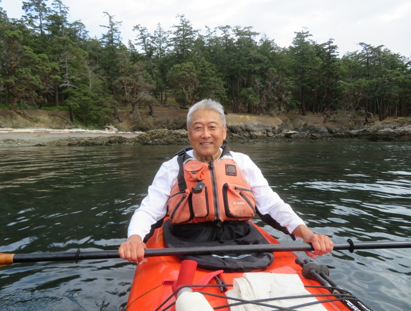 Steve smiling in the kayak