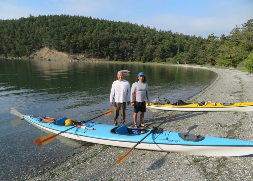 Steve and I standing by our kayak