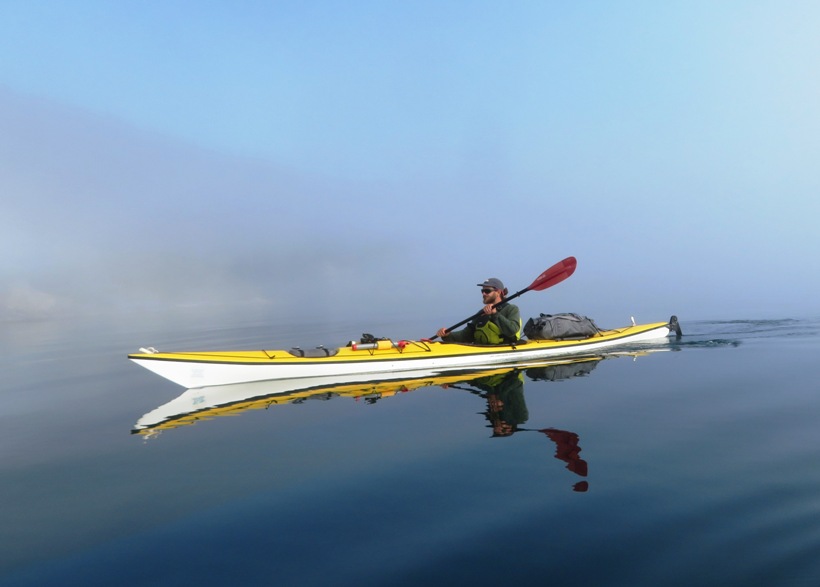 Noah in his kayak