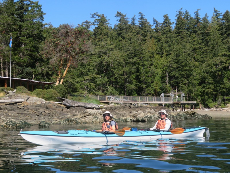 Chris and Dorota with Obstruction Pass State Park in the background