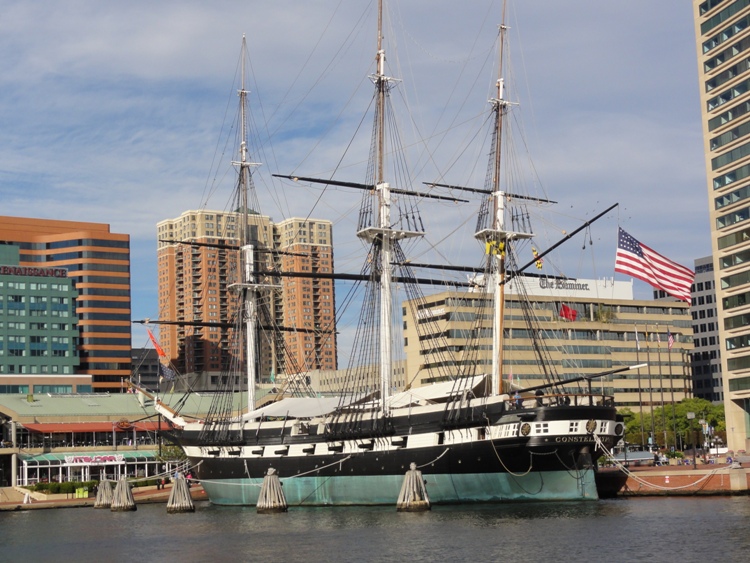 USS Constellation replica tall ship