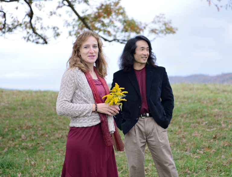 Norma and I, with her holding flowers