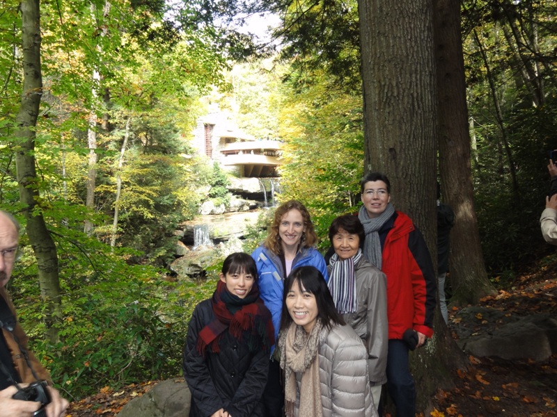 From left to right is Sonomi, Norma in blue, Ikuyo (in front), Hitomi (wearing scarf with stripes), and Angelika (in red)