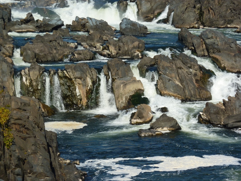 A close-up view of Great Falls