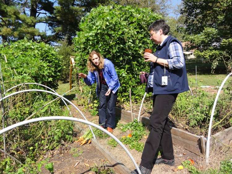 Norma and Angelika in the garden