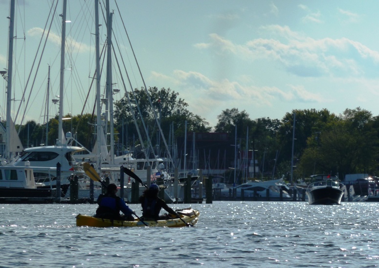 Back view of Angelika and me in tandem kayak