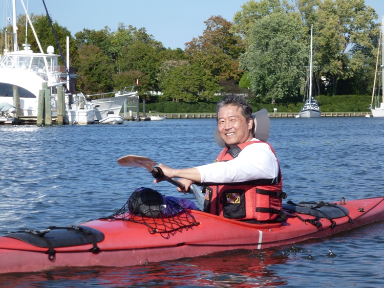 Steve kayaking