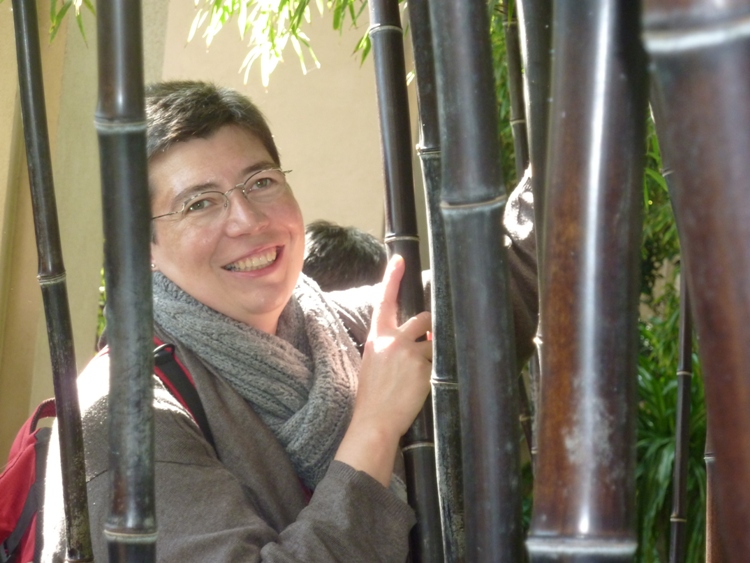 Angelika in the bamboo maze