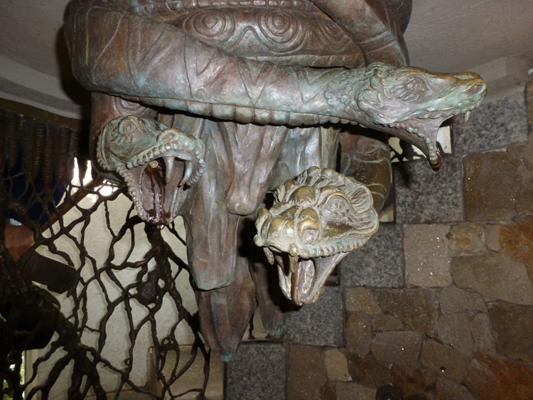 Snake sculpture in the Grotto Cave