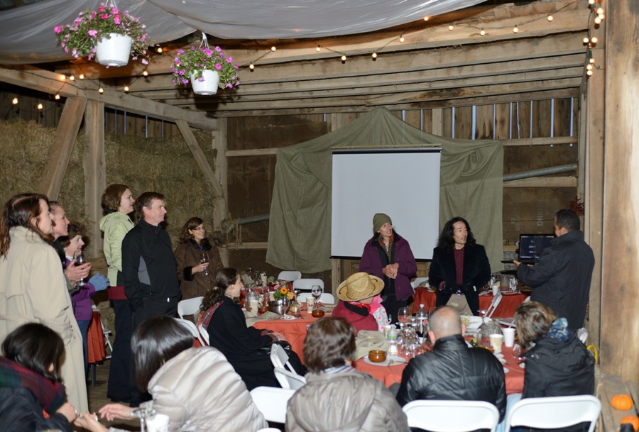 Carmen and I leading sing along